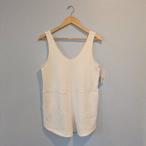 NWT A new day womens romper one piece white cream bridal